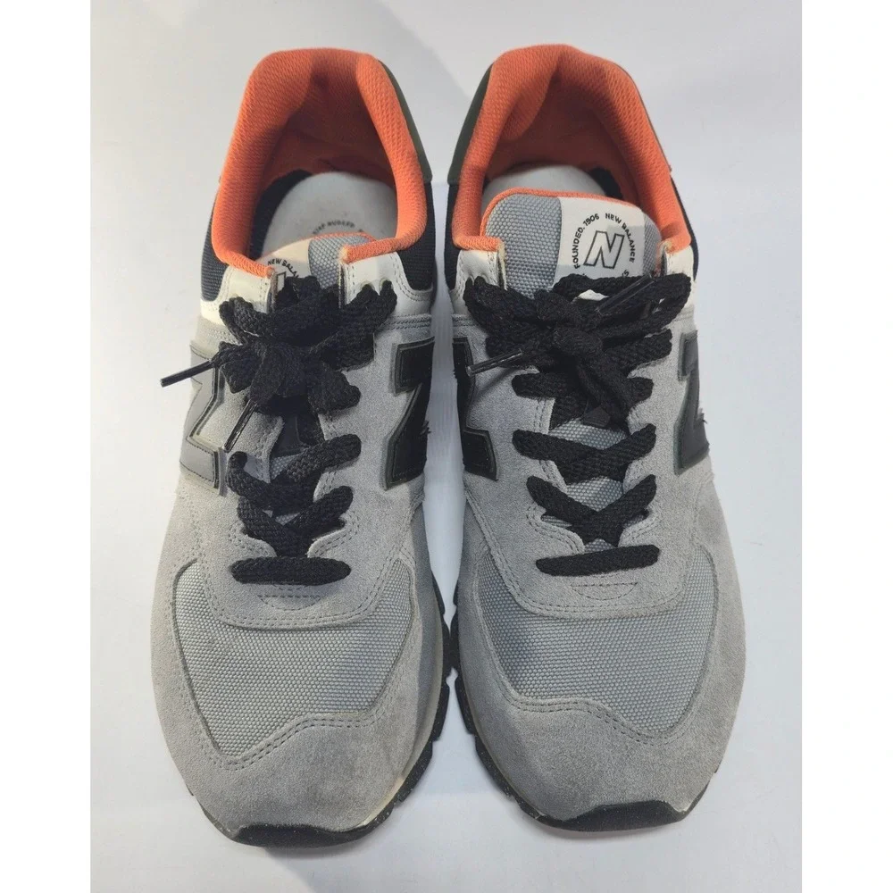 New Balance 574 Rugged Grey Black Orange Cordura Sneakers ML574DAG Mens 12 - Picture 1 of 9